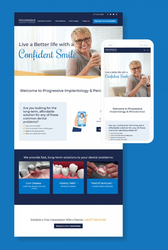 Website Design for Progressive Implantology & Periodontics