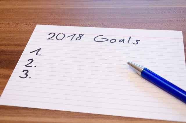 2018 Goals Note Card