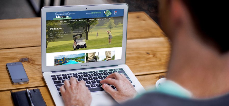 Genesee County Chamber of Commerce on Laptop
