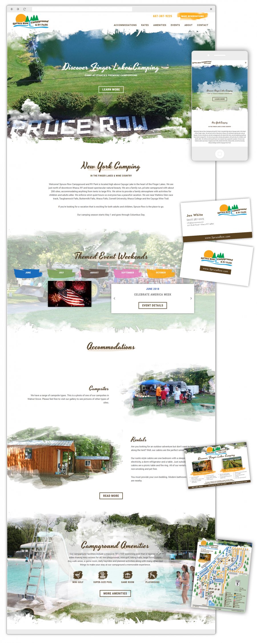 Spruce Row Campground & RV Park Responsive Website