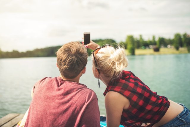 Taking Photos at a Lake