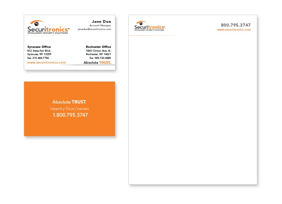 Securitronics Stationary Branding