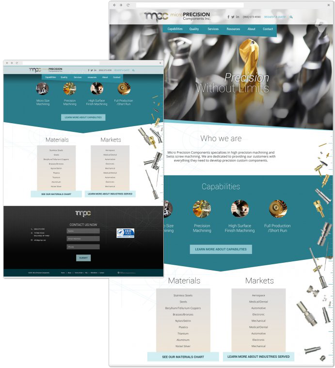 Microprecision website design