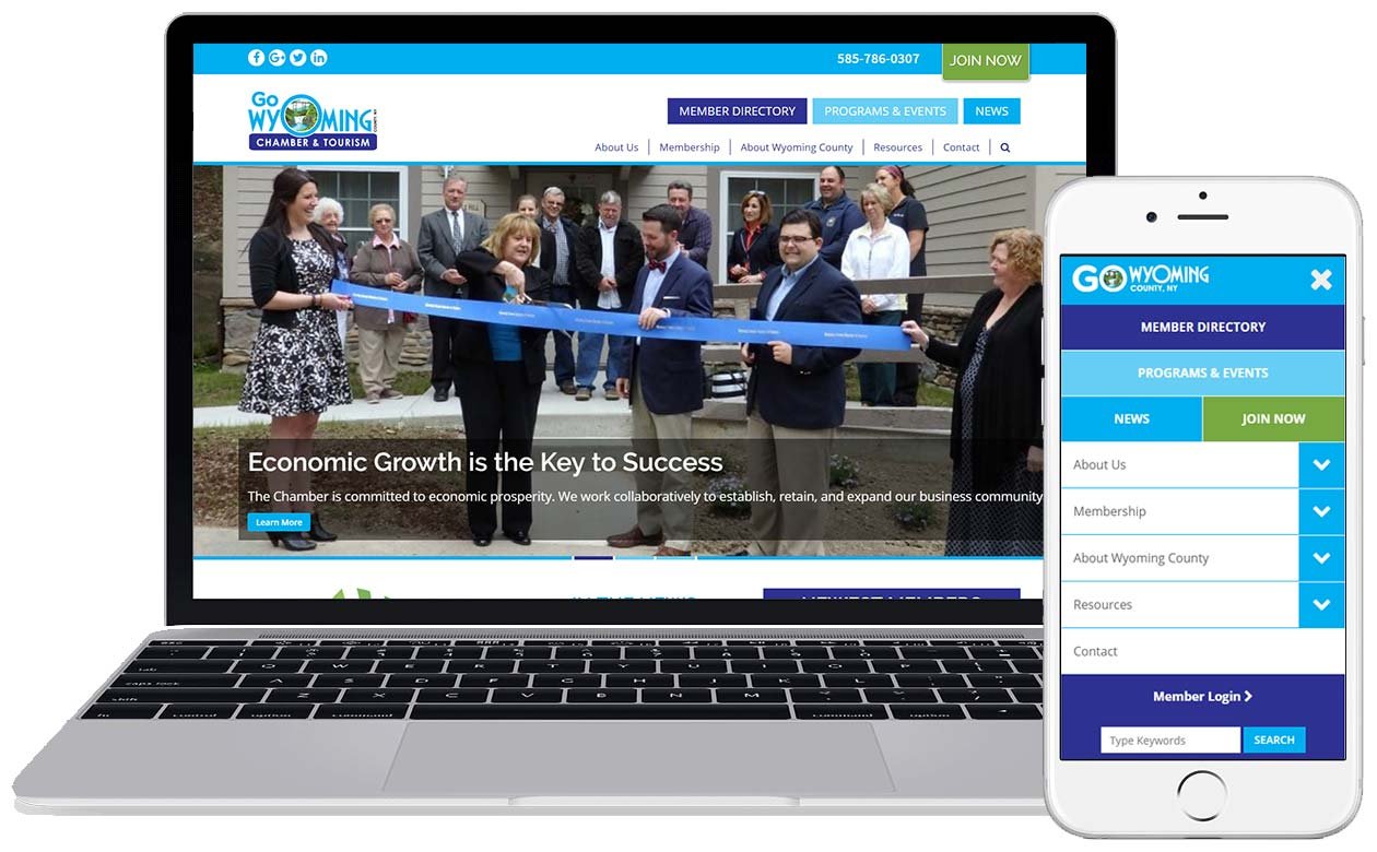 Wyoming County Chamber responsive design
