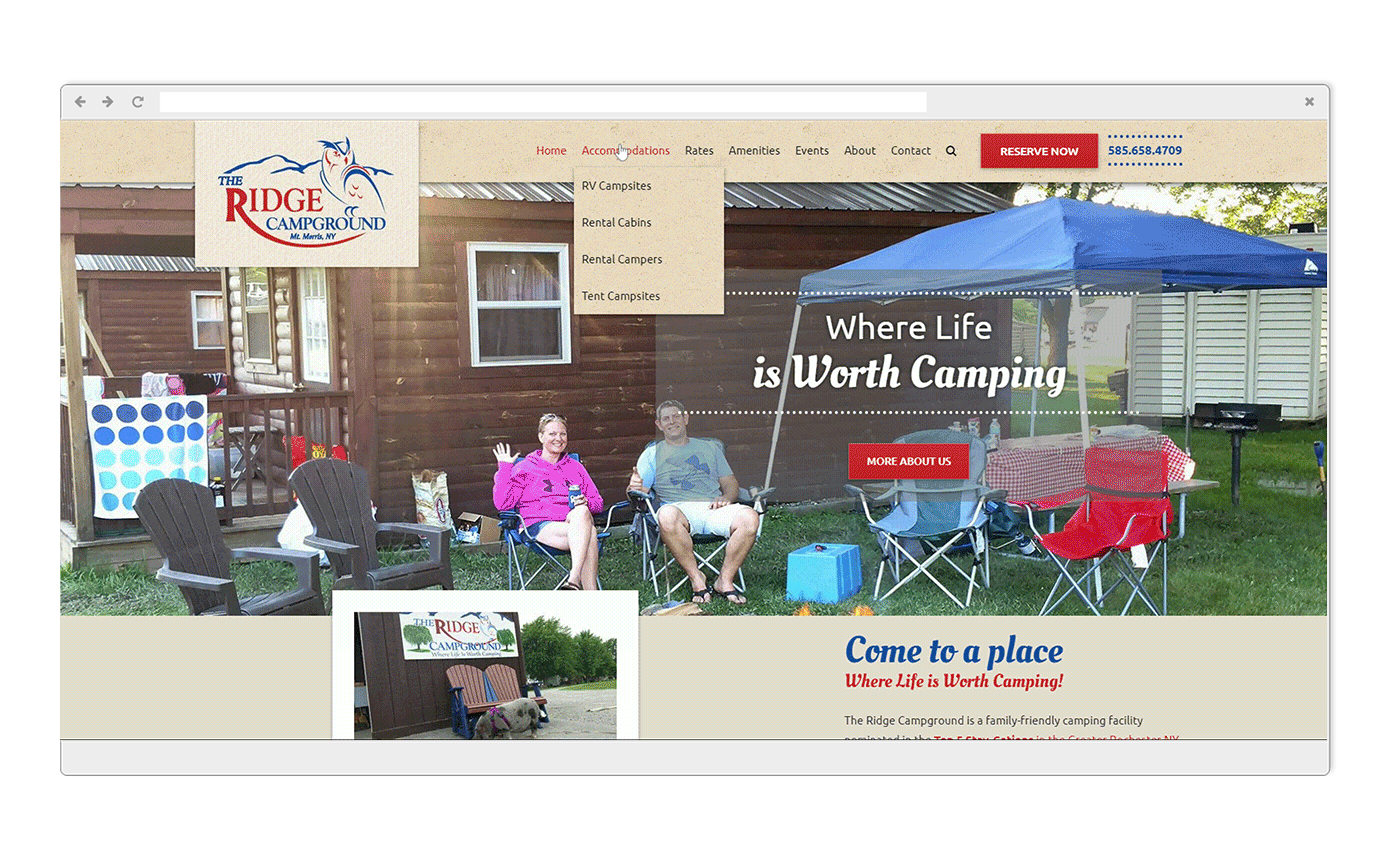 The Ridge Campground Website