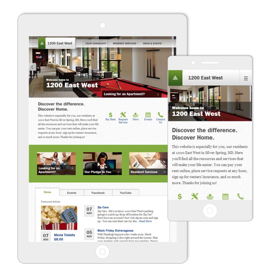 Home Properties 1200 East West Responsive Website Design