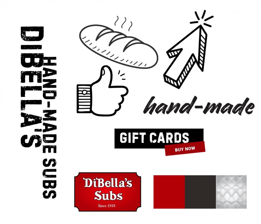 Visual design elements of DiBella's brand