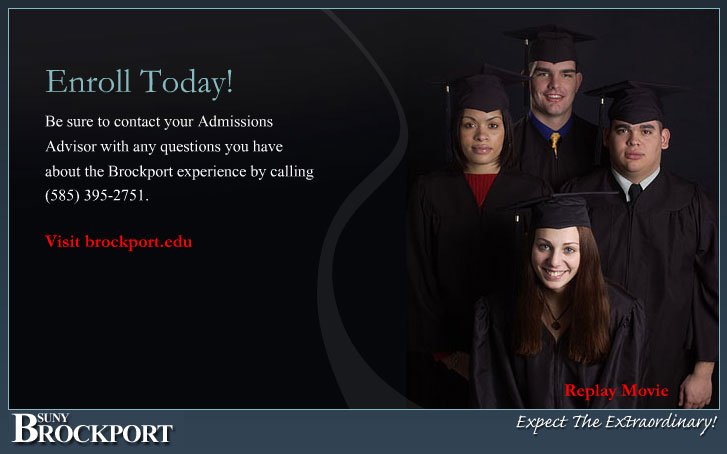 The College at Brockport Web-mercial Design