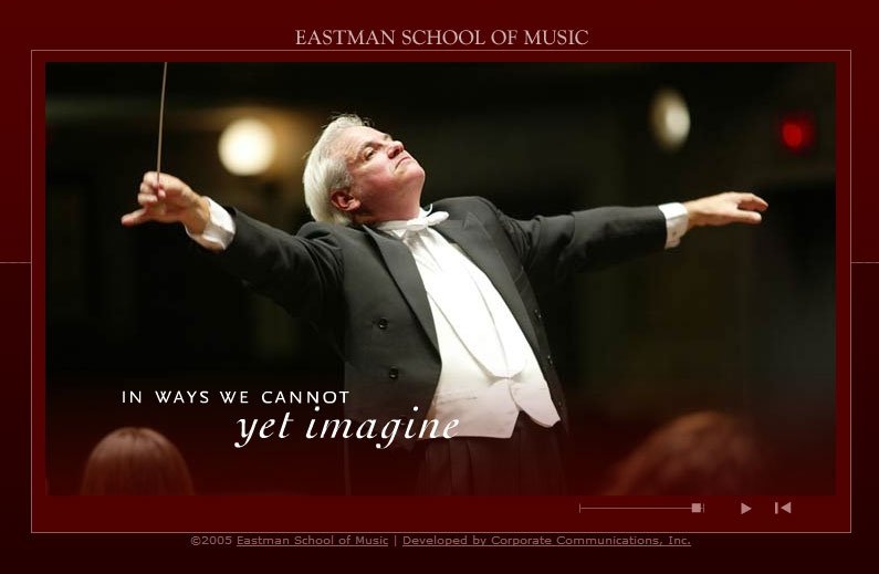 Eastman School of Music Web-mercial Design