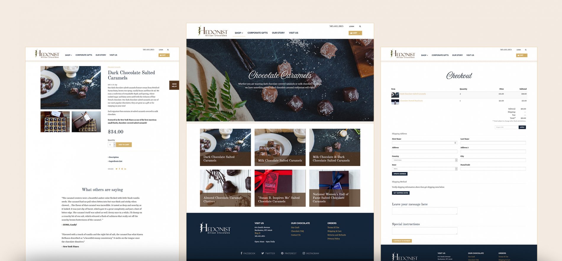 Hedonist product section design