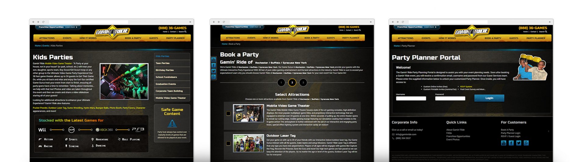 Gamin' Ride Mobile-Friendly Website