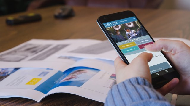 Foundation website on mobile device