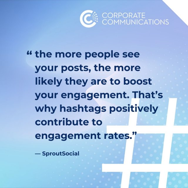 The more people see your posts, the most likely they are to boost your engagement. That's why hashtags positively contribute to engagement rates. 